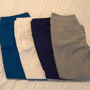 4 pairs New York & Co cropped ankle pants size 4